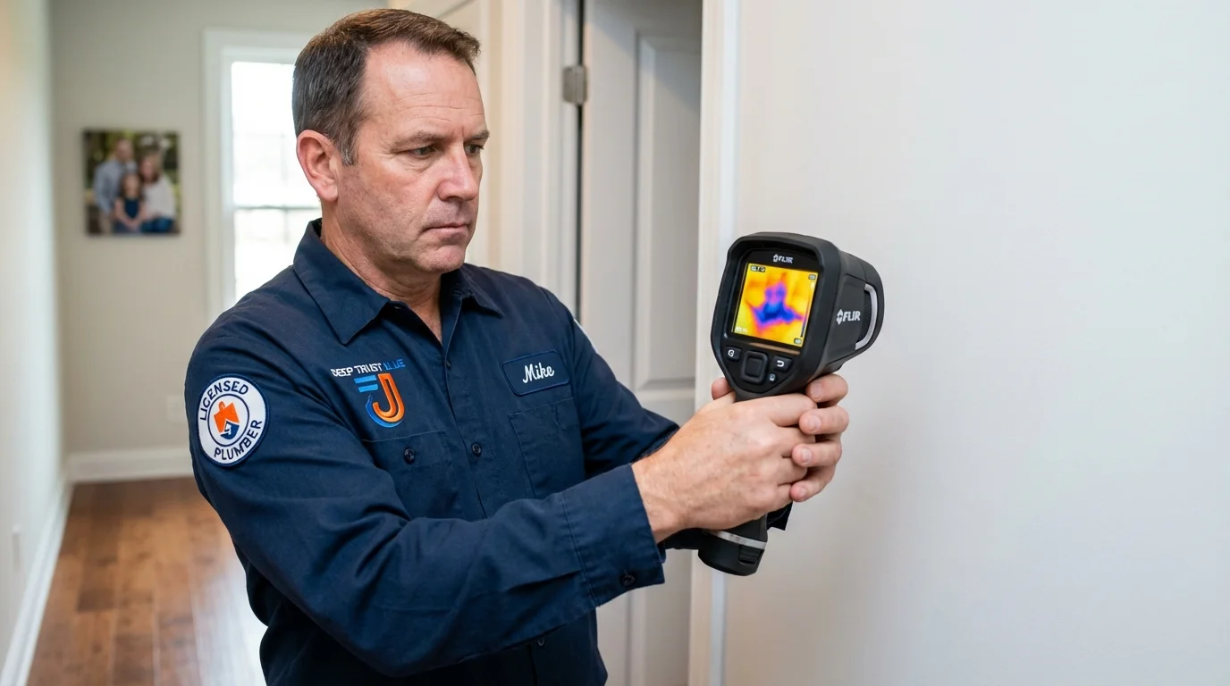 Thermal imaging leak detection by Johns Plumbing LLC in Harrisonville